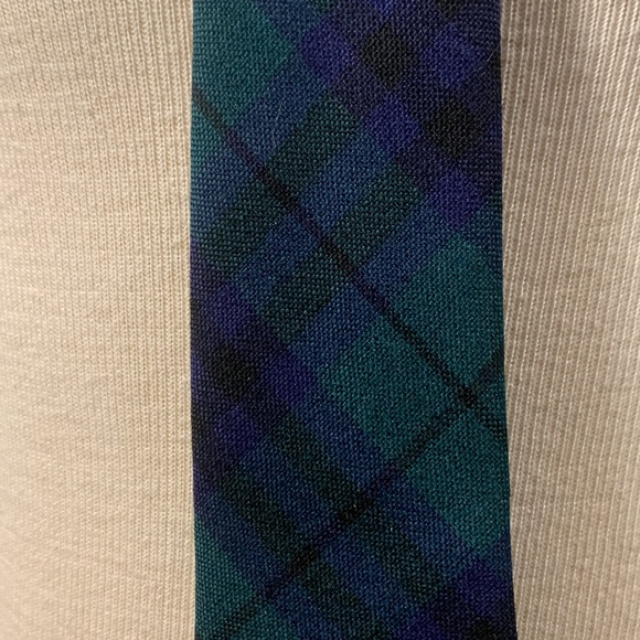 SCOTLAND WOVEN WOOL NECKTIE TARTAN CLAN MARSHALL PLAID VIBTAGE - Picture 6 of 13